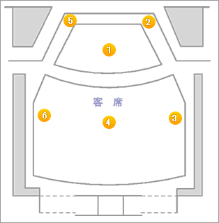 客席からのビューポイント　小ホール